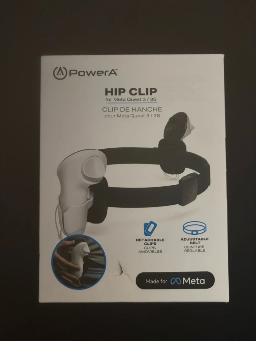 PowerA Black Hip Clip for Meta Quest 3 / 3S